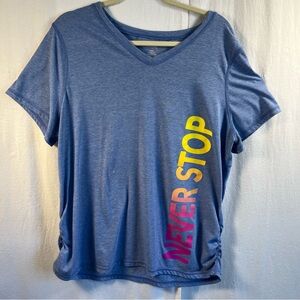 Danskin Blue Short Sleeve Relaxed T-Shirt